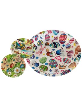 Μπωλιέρα Βαθια Μεγάλη Στρογγυλή Πασχαλινή ø29x4cm Bunny's 932141