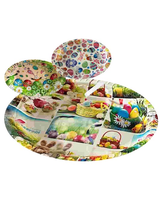 Δίσκος Οβάλ Βαθύς Πασχαλινός 39x29cm Bunny's 932143