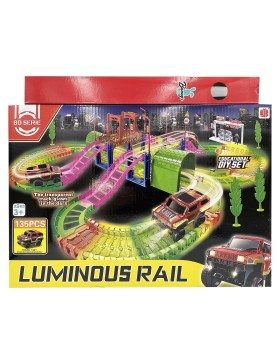 Λαμπάδα Αυτοκινητόδρομος Φωσφορίζει με Γέφυρα Luminous Rail 39x27x7cm Bunny's 932248