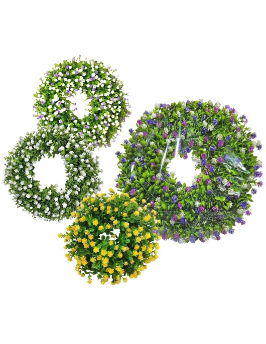 Στεφάνι με Φύλλωμα & Πολλά Άνθη ø45cm Bunny's 932270