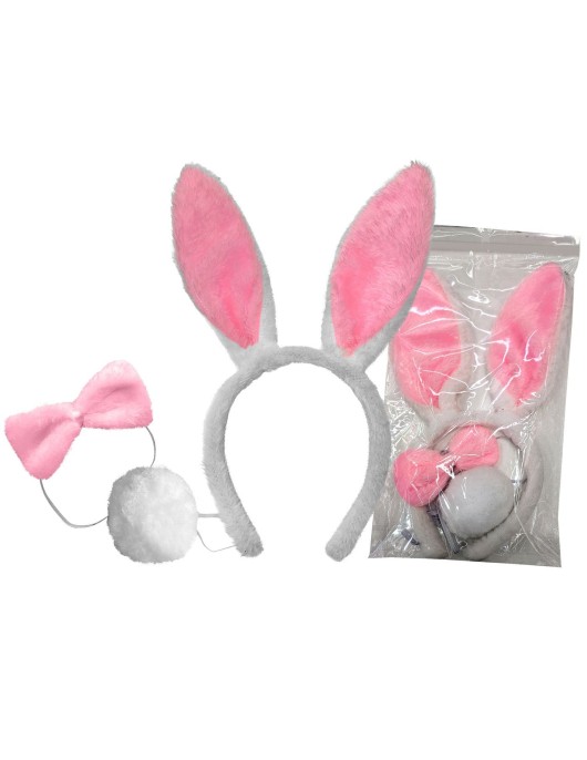 Στέκα Αυτιά Λαγού με Παπιγιόν & Ουρά σετ Bunny's 932314