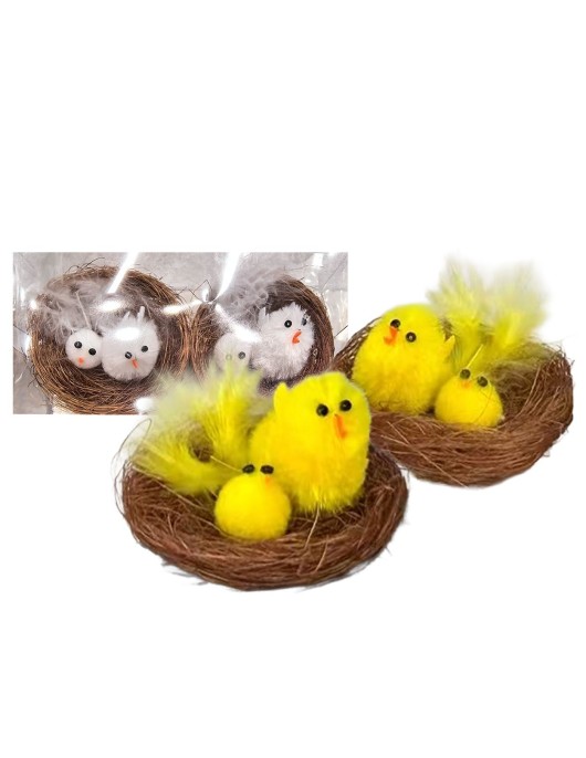 Πουλάκια σε Φωλιά, Διακοσμητικά ø7cm Bunny's 932316