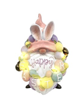 Λαγός Νάνος Polyresin με φως 27x17x12cm Bunny's 932322