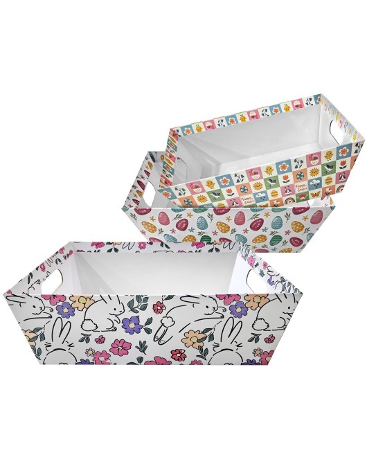 Καλάθι Πασχαλινό απο Χαρτόνι 33x24x9cm Bunny's 932323