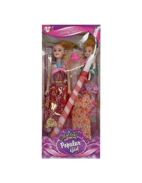 Λαμπάδα Κούκλα Popular Girl &amp; Κουκλάκι &amp; Φορέματα 32x14x5cm Bunny's 932334