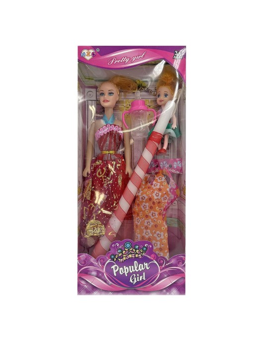 Λαμπάδα Κούκλα Popular Girl & Κουκλάκι & Φορέματα 32x14x5cm Bunny's 932334