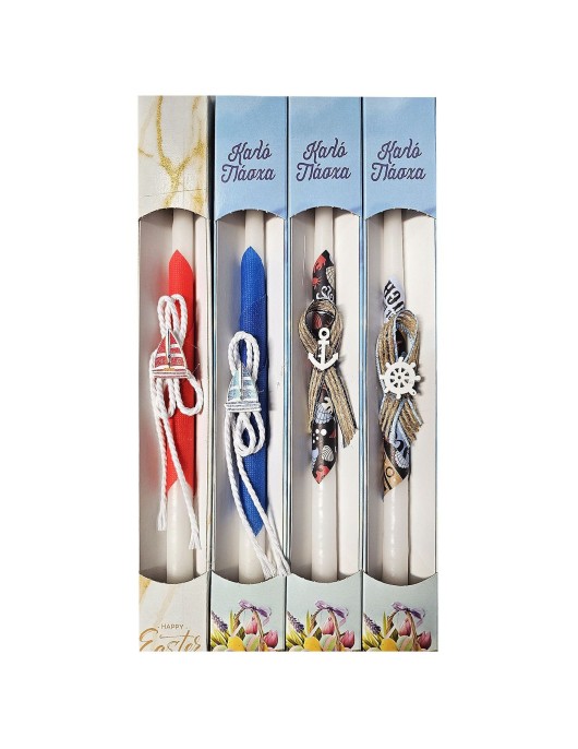 Λαμπάδα Ναυτικό Ντεκόρ σε Κουτί Χρωματιστό 36cm x ø17mm Bunny's 932338