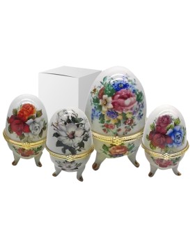 Αυγό Πορσελάνινο Μπιζουτιερα 10x6cm Bunny's 93356