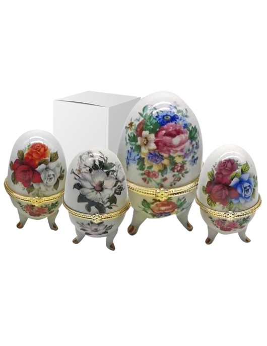 Αυγό Πορσελάνινο Μπιζουτιερα 10x6cm Bunny's 93356