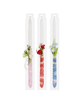 Λαμπάδα Άνθη Κρικελέ 40cm Bunny's 93380