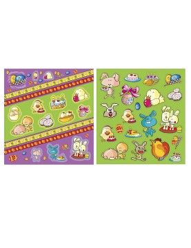 Στίκερ Πάσχα σετ=2καρ Καρ=17x16cm Bunny's 93595