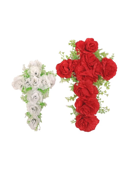 Σταυρός με Τριαντάφυλλα 47x30cm Bunny's 93798