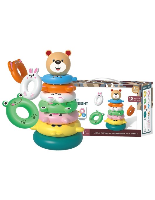 Μπεμπέ Εκπαιδευτική Πυραμίδα Ζωάκι 26x16x8cm ToyMarkt 941140