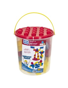 Κουβάς με 48 Μεγάλα Τουβλάκια για Αγόρι 12 Μηνών+ ø25x26cm Lazaridis 0032