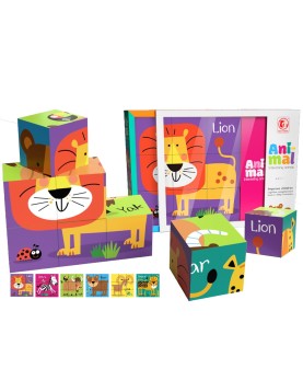 Κύβοι 9 Τεμ,6 σε 1, Ζωάκια 26x20x7cm ToyMarkt 95438