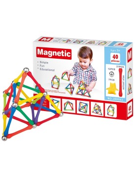 Μαγνητικές Κατασκευές 40τεμ. 3 Χρόνων+ 22x15x4cm ToyMarkt 95449