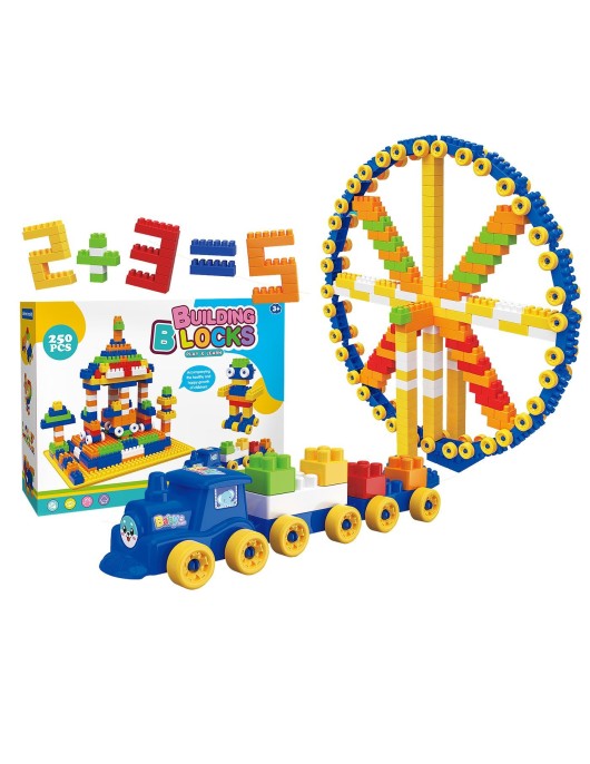 Τουβλάκια Κουτί 250τεμ. 3 Χρόνων+ 29x22x7cm ToyMarkt 95452