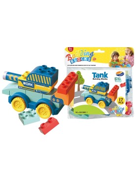 Τουβλάκια Τανκ 17τεμ. 3 Χρόνων+ 19x22cm ToyMarkt 95454