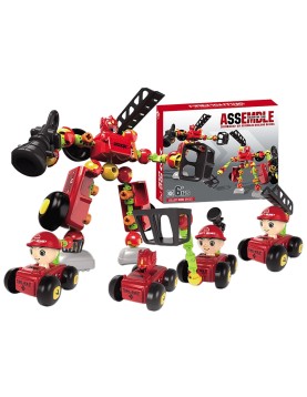 Τουβλάκια Κατασκευής Πυροσβεστικού σετ 59τεμ. 6+ Ετών 51x26cm ToyMarkt 95460