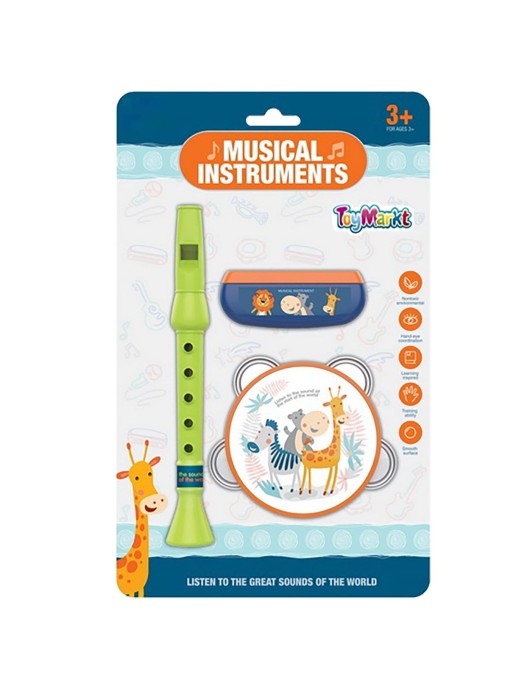 Σετ Φυσαρμόνικα Ντέφι Φλογέρα σε Καρτέλα 18x30cm ToyMarkt 96146