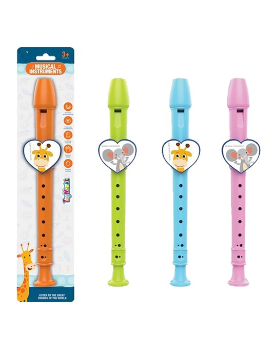 Φλογέρα 28cm με Καρδιά Ζωάκι σε Καρτέλα 9x40cm ToyMarkt 96148