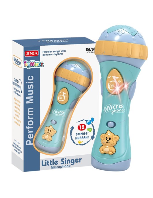 Μικρόφωνο Μπαταρίας & 12 Τραγούδια 15x24x8cm ToyMarkt 96158
