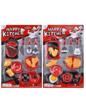 Κουζινικά Κόκκινα-Μαύρα &amp; Φαγητά σε Καρτέλα 25x38cm ToyMarkt 971026