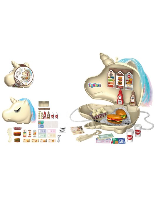 Fast Food Τσαντάκι 38 τεμ Μονόκερως 24x21x7cm ToyMarkt 971190