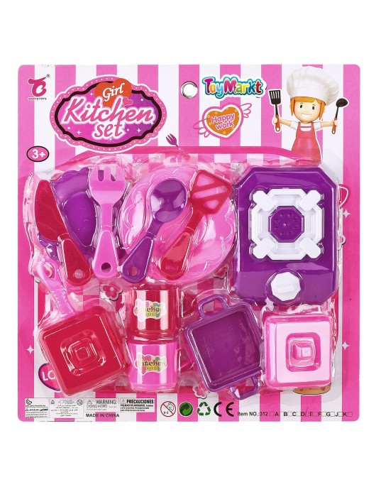 Κουζινικά σε Καρτέλα 29x30x4cm ToyMarkt 971200