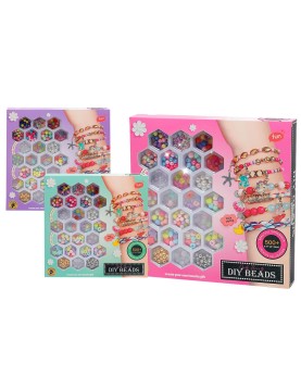 Σετ Χάντρες Τετράγωνο Κουτί 22x22x3cm ToyMarkt 971301