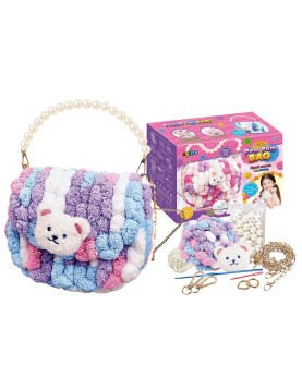 Τσάντα Μάλλινη pom pom 23x18x10cm ToyMarkt 971335
