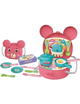 Τσαντάκι Κουζινικών Αρκουδάκι 24τεμ 20x19x9cm ToyMarkt 971359