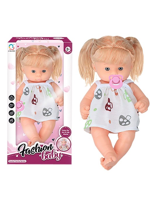 Κούκλα 25cm Πιπίλα Fashion Baby 15x28x9cm, ToyMarkt 98251