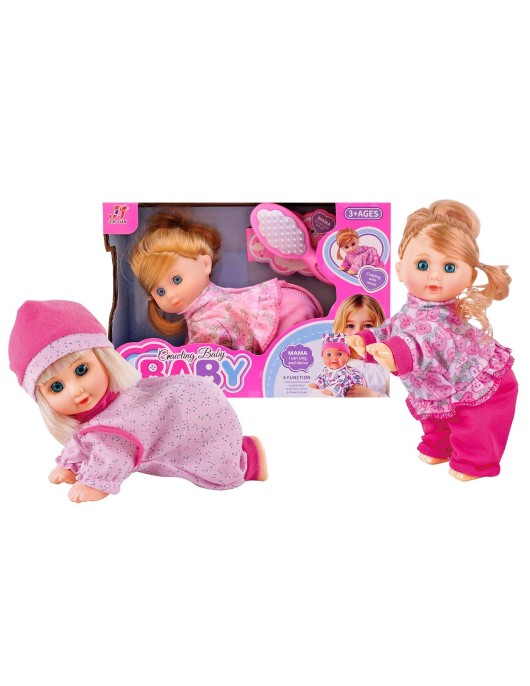 Κούκλα 20cm Μπαταρίας Μπουσουλάει 24x16x10cm ToyMarkt 98263