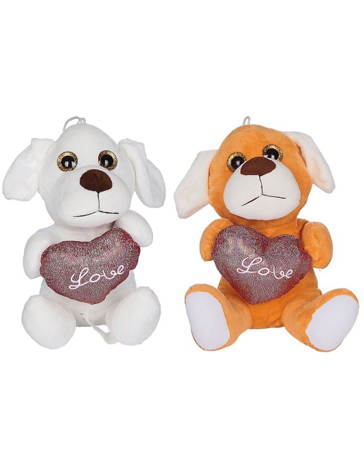 Σκυλάκι Λούτρινο Καρδιά Love 20cm ToyMarkt 99397