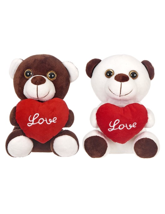 Αρκουδάκι Λούτρινο με Καρδιά Love 20cm ToyMarkt 99404