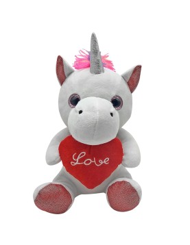 Μονόκερος Λούτρινο Καρδιά Love 20cm ToyMarkt 99472