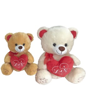 Αρκουδάκι Λούτρινο με Καρδιά 30cm ToyMarkt 99519
