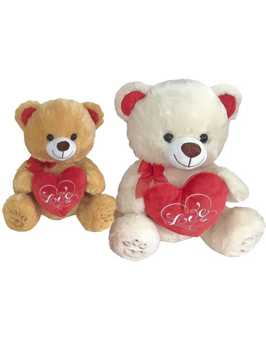 Αρκουδάκι Λούτρινο με Καρδιά 30cm ToyMarkt 99519