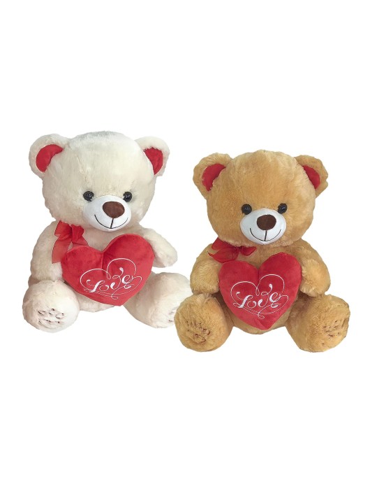 Αρκουδάκι Λούτρινο με Καρδιά 40cm ToyMarkt 99521