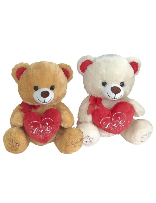 Αρκουδάκι Λούτρινο με Καρδιά 45cm ToyMarkt 99522