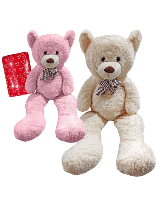 Αρκούδος Γίγας με Φιόγκο 120cm, Καθιστό 65cm ToyMarkt 99541