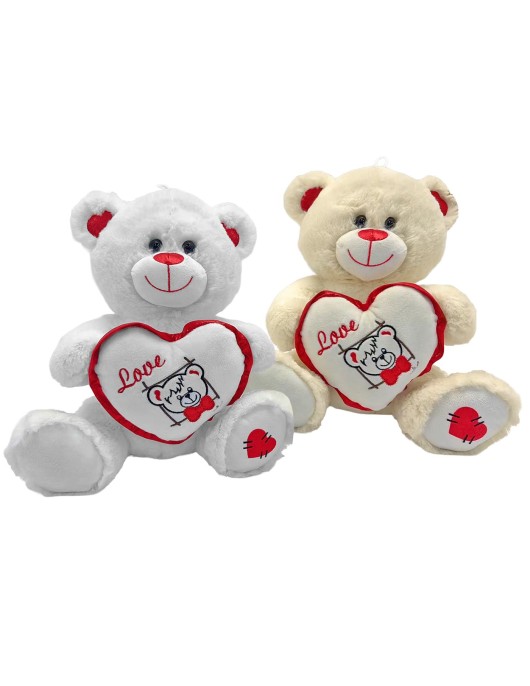 Αρκουδάκι Λούτρινο με Καρδιά Περίγραμμα 30cm ToyMarkt 99547