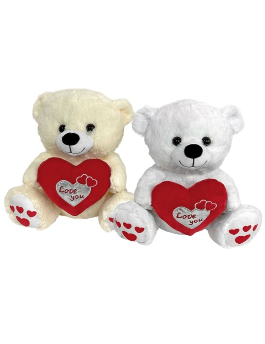 Αρκουδάκι Λούτρινο με Καρδιά 30cm ToyMarkt 99548