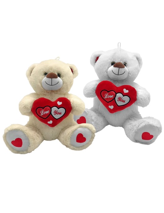 Αρκουδάκι Λούτρινο με Καρδιά 30cm ToyMarkt 99549