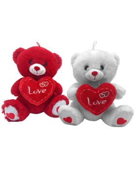 Αρκουδάκι Λούτρινο με Καρδιά 30cm ToyMarkt 99550