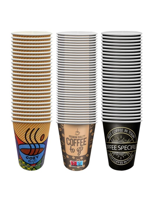 Ποτήρι Χάρτινο 8oz 50τεμ 9x8cm 240ml (8oz) Homie 1001968