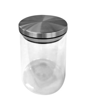 Βάζο Borosilicate με Καπάκι Inox 12x8cm Homie 1002002