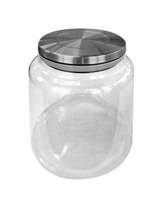 Βάζο Borosilicate με Καπάκι Inox 11,5x9,5cm Homie 1002003