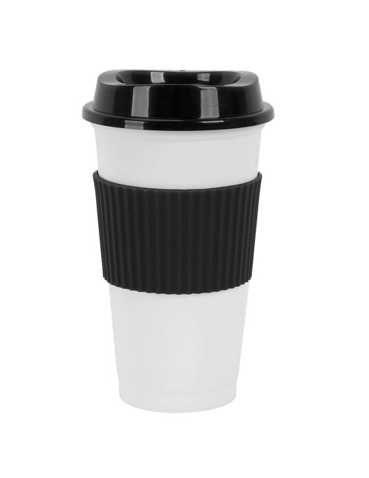 Ποτήρι με Καπάκι και Αντιολισθητική Λαβή 15x9cm Homie 1002035